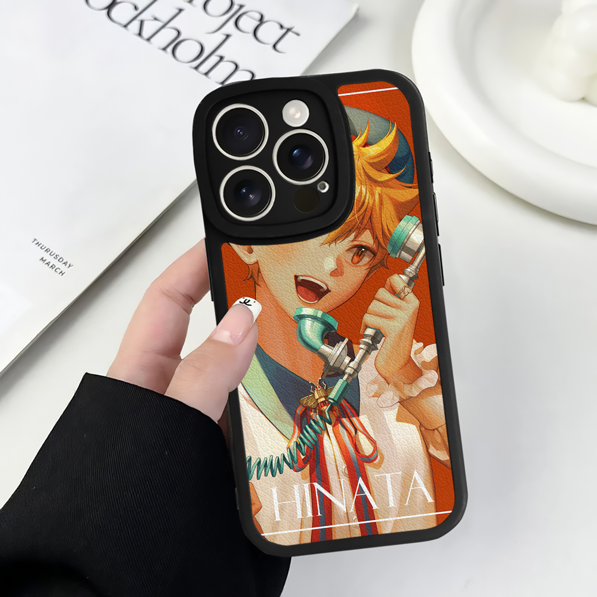 （画像用） ハイキュー!! Haikyu!! 【iPhone 16シリーズ対応】シリコンスマホケース（レザー調） 材質：シリコン